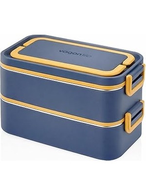 Nacario Vagonlife 2000 ml 2 Kat Paslanmaz Çelik Çorba Kaseli Bento Lunch Box Yeni Nesil Sefer Tası -Fflbox0