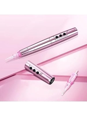 Nacario Thunderlord Power TP-006 Kablosuz Dövme Makinesi Kalıcı Makyaj Cihazı, Pembe