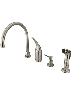 Nacario Brass KB828 K8 Chatham Single Lever Handle Musluk With Spray Sıvı Sabun Dispens