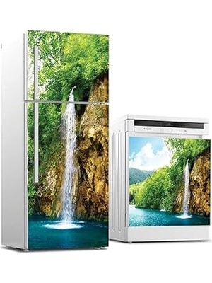 Nacario Buzdolabı Bulaşık Makinası Beyaz Eşya Sticker Kaplama Şelale
