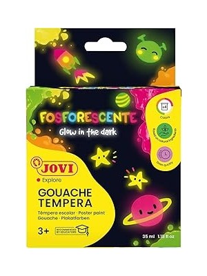 Nacario Jovi Fosforlu Box 4 Kutu, Tempera, 55 Ml, Çeşitli (504)