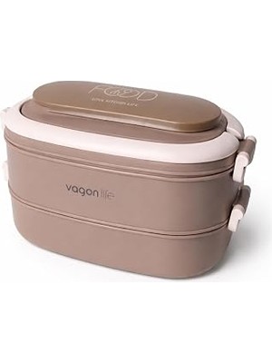 Nacario Vagonlife 2 Katlı Bento Lunch Box 1140 ml Paslanmaz Çelik Sefer Tası Sızdırmaz Yemek Kabı Çorba Kas