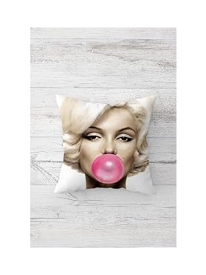 Nacario Pelangi Marilyn Monroe Çift Tarafı Baskılı Gizli Fermuarlı Yastık Kılıfı Kırlent Koltuk Yastık Kılı