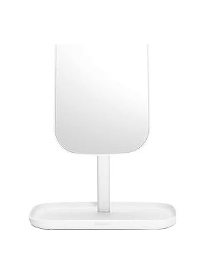 Nacario Brabantia Renew 360° Ayarlanabilir Makyaj Banyo Aynası Stand Depolama Tepsisi (Beyaz) Makyaj Içi