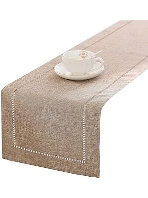 Nacario Aputue Masa Örtüsü, 13 x 72 Inç Kahverengi, Dekoratif Çiftlik Evi Stili, Mutfak, Ev, Yemek Masası V