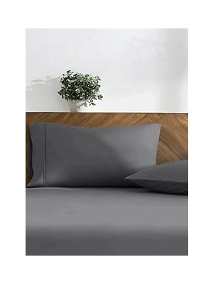 Nacario My CATHERINE%100 Pamuk 2'li Yastık Kılıfı 50X70 cm Antrasit Gri