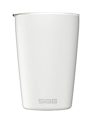 Nacario Sigg Neso Cup White Termos Kupa (0,3 L), Zararlı Madde Içermeyen Yalıtımlı Kahve Kupası, 18/8 Pa
