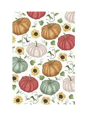 Nacario Autumn Pattern Leaves Pumpkin Sunflower Theme