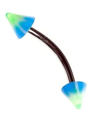 Nacario Rouge Moulin Curved Barbel Çelik Spike Piercing TDGR00913