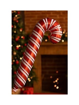 Nacario Yılbaşı Ağacı Süsü Noel Gold Şekerleri Yılbaşı Temalı Hediyeler Folyo Noel Balonu 1 Adet 84-39 cm
