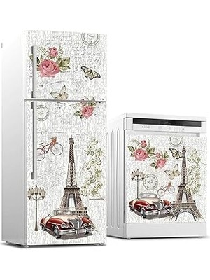 Nacario Buzdolabı Bulaşık Makinası Beyaz Eşya Sticker Kaplama Paris
