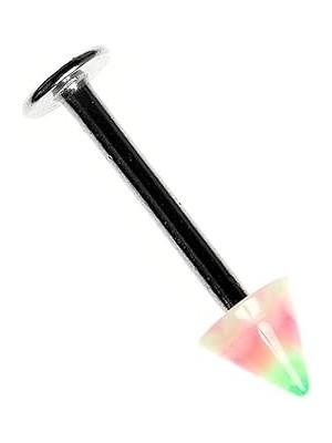 Nacario Rouge Moulin Labret Stud Çelik Spike Piercing TDGR00918