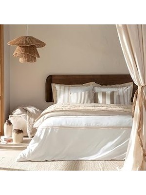 Nacario Arıel Bambu King Size Nevresim Seti 230X220 cm Ekru/natural