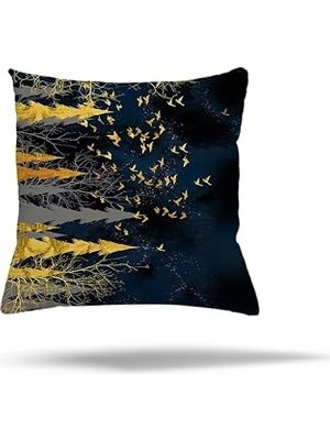 Nacario Pelangi Çiçek Ağaç Kilim Etnik Desen Gizli Fermuarlı Yastık Kılıfı Kırlent Kılıfı Koltuk Yastık Kıl