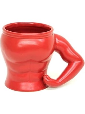 Nacario Muscle Mug Kaslı Adam Kupa Bardak Kırmızı