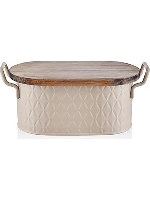 Nacario The Mia Prizma Ekmek Saklama Kabı Karamel 40X22X18 cm