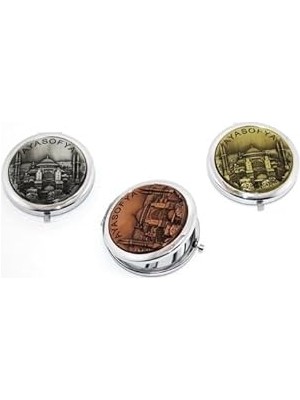 Nacario Metal Ayasofya Kabartmalı El Aynası