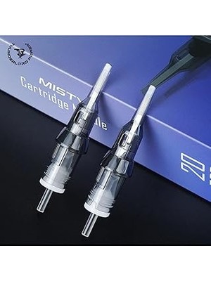 Nacario Bmx 20 Adet 1R/0.40MM Kalıcı Makyaj Kıl Tekniği Pudralama Universal Iğne Mast, Thunderlord ile Uyum