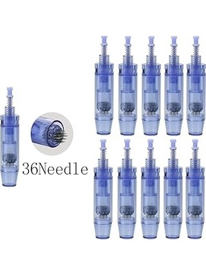 Nacario Alarakozmetik Alara Dermapen 10 Adet 36 Pin Dermapen Iğnesi (Orijinal Kartuşu) Kapaklı Soketli