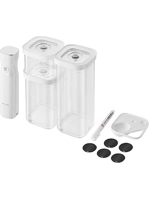 Nacario Zwilling Fresh & Save Cube Vakum Başlangıç Seti 6 Parça Beyaz