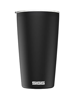 Nacario Sigg Neso Cup Black Termos Kupa (0,4 L), Zararlı Madde Içermeyen Yalıtımlı Kahve Kupası, 18/8 Pa