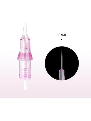 Nacario Bi̇omaser 1r 0.18MM 20 Adet Kıl Tekniği Universal Dövme Kalıcı Makyaj Cihazlarına Uyumlu Iğne