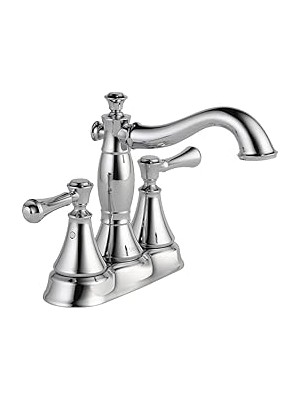 Nacario Faucet Cassidy Centerset Banyo Musluğu Fırçalanmış Nikel, Banyo Lavabo Musluğu, Metal Tahliye