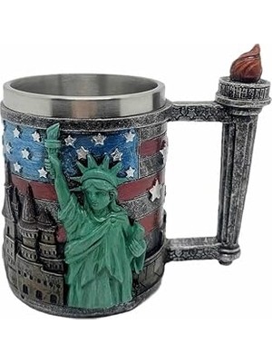 Nacario Amerika Özgürlük Anıtı Tasarımlı Çelik Kupa Bardak