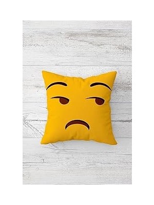 Nacario Pelangi Üzgün Emoji Çift Tarafı Baskılı Gizli Fermuarlı Yastık Kılıfı Kırlent Koltuk Yastık Kılıfı,