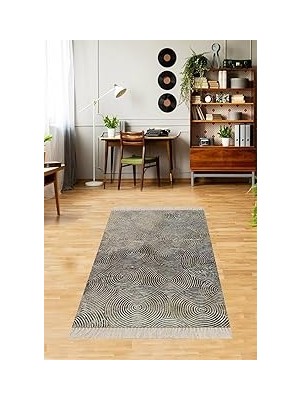 Nacario Pelangi Su Desen Dijital Baskı Yıkanabilir Kaymaz Taban Salon Halısı Yolluk, Gri