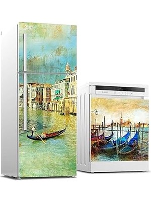 Nacario Buzdolabı Bulaşık Makinası Beyaz Eşya Sticker Kaplama Venedik