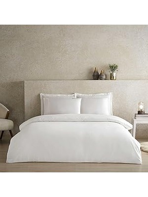 Nacario Linens x Tencel™ Lyocell Çift Kişilik Nevresim Kılıfı Beyaz