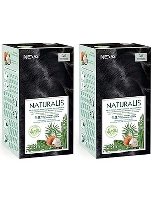 Nacario Naturalis Saç Boyası 3.0 Yoğun Koyu Kahve Vegan 2'li Set