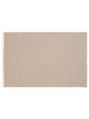 Nacario Costa Saçaklı Çizgili PAMUK%100 Pamuk Kilim 90X140 cm Kum Rengı