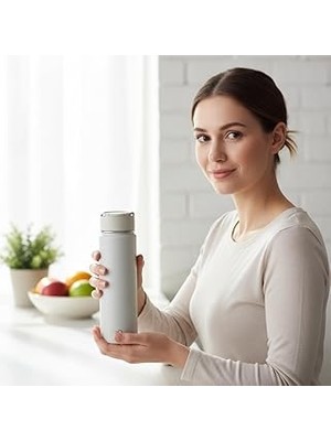 Nacario Deconox 650 ml Paslanmaz Çelik Termos Matara - 4 Renk (Krem, Yeşil, Siyah, Mavi) - Sıcak Soğuk T