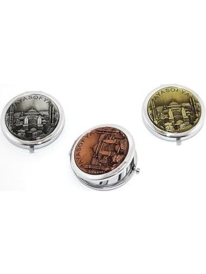Nacario Metal Ayasofya Kabartmalı El Aynası