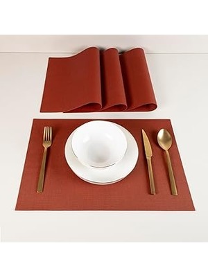 Nacario Maxstyle Harmony Mahogany 4 Parça Amerikan Servis Seti 30X45 cm