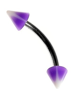 Nacario Rouge Curved Barbel Çelik Spike Piercing TDGR00916
