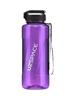 Nacario Uzspace 1500ML Pipetli Ölçü Skalalı Şeffaf Gövde Tritan Su Matarası