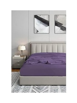 Nacario Soley 200X200 Lastikli Fitted Penye Çarşaf, Mürdüm