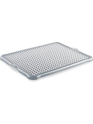 Nacario Orret 44X35 cm Plastik Bulaşık Süzgeci Mat Izgara Süzgeçli Süzmatik Tezgah Üstü Bulaşık Kurutm