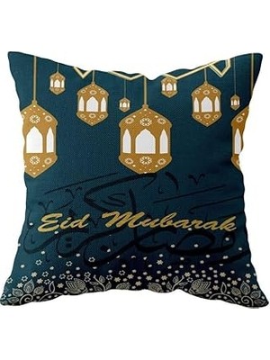 Nacario Pelangi Ramazan Fener Hilal Eid Mubarak Çift Taraflı Gizli Fermuar Yastık Kılıf Kırlent Koltuk Yast