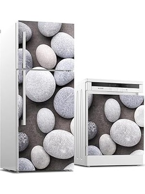 Nacario Buzdolabı Bulaşık Makinası Beyaz Eşya Sticker Kaplama Taşlar