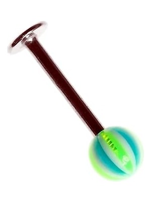 Nacario Labret Stud 316L Bioplast Piercing, Yeşil, Unisex