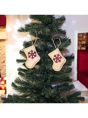 Nacario Asmali Jüt Yilbaşi Çorap Süs 10CM 2 Adet