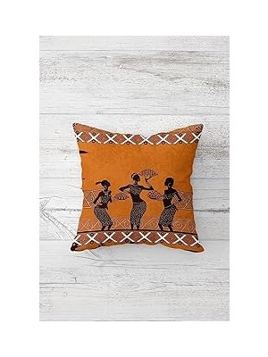 Nacario Pelangi Afrika Tribal Dans Çift Tarafı Baskılı Gizli Fermuarlı Yastık Kılıfı Kırlent Koltuk Yastık