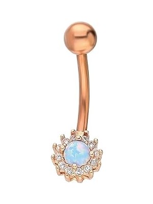 Nacario Chavin Opal Taşlı Göbek Piercing DT89MV