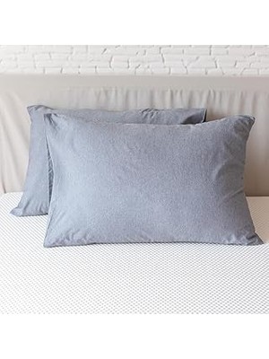Nacario Yastık Kılıfı 2'li 50 x 70 Cm, Kapaklı (Gri)