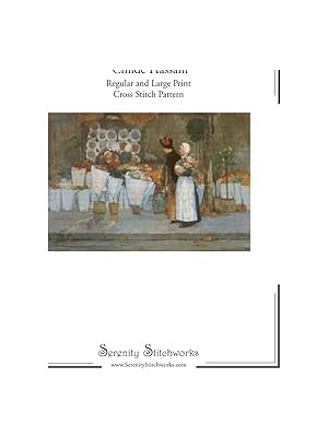 Nacario At The Florist Cross Stitch Pattern - Childe Hassam: Regular And Large Print Cross Stitch Chart