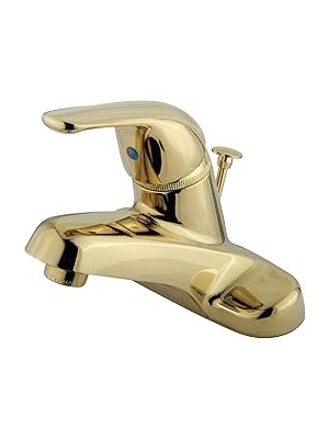 Nacario Brass KB542B Chatham Tek Kollu 10 cm Merkezli Banyo Bataryası, Cilalı Pirinç